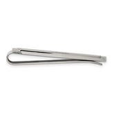 Chisel Stainless Steel Brushed and Polished Black IP-plated with Black CZ Money Clip